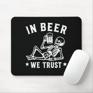 In bier vertrouwen wekken skelet Beer Pong Muismat