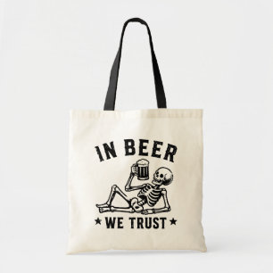In bier vertrouwen wekken skelet Beer Pong Tote Bag