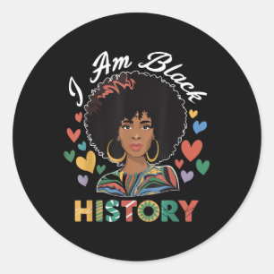 In Black History Month Afro-Amerikaanse geschieden Ronde Sticker