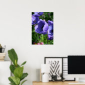 In blauw Anemone Floral Photography Poster (Thuiskantoor)