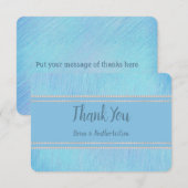  in blauw bedankkaart (Voorkant / Achterkant)