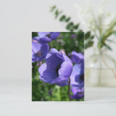 In blauwe bloemenfotografie briefkaart (Staand voorkant)