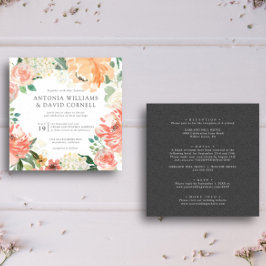 In bloei | Alles in één Perzisch Roze Botanische b Kaart