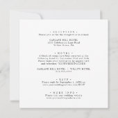 In bloei | Alles in één Roze Perzik Botanische tro Kaart (Achterkant)