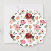 in bloei | Blush bloemenafstudeerfeest Kaart (Achterkant)