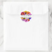 In bloei bruiloft - Ronde Split Floral Sticker (Tas)