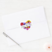 In bloei - Hartvormige bloemen Hart Sticker (Envelop)