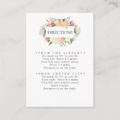 In bloei | Peach Pink Flowers BRUILOFT Routebeschr Informatiekaartje (Voorkant)