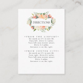 In bloei | Peach Pink Flowers BRUILOFT Routebeschr Informatiekaartje