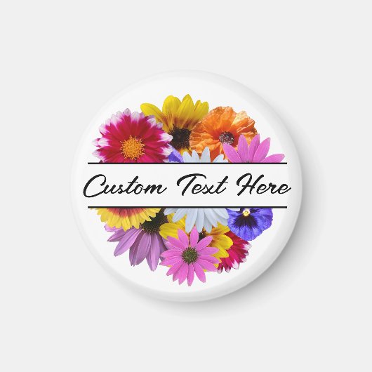 In Bloei - Ronde gespleten bloemmagneet Magneet (Voorkant)