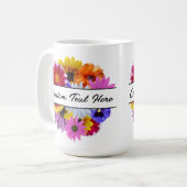 In bloei - Ronde Split Floral Koffiemok (Voorkant links)