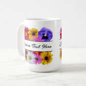 In Bloei - Square Split Floral Koffiemok (Voorkant links)