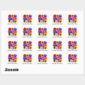 In Bloei - Vierkante Bloemen Sticker (Vel)