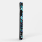 In bloemen blauwe florale schedel Case-Mate iPhone case (Achterkant/rechts)