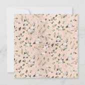 In Bloom | Blush Bloemen Afstudeerfeest Kaart (Achterkant)