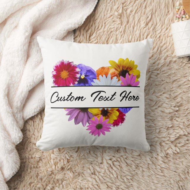 In Bloom - Hartvormige bloemschikking Kussen (Deken)