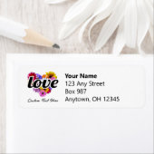 In Bloom - Liefde Hart Gevormd Bloemen Boeket Etiket (Insitu)