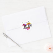 In Bloom - Liefde Hart Gevormd Bloemen Boeket Hart Sticker (Envelop)