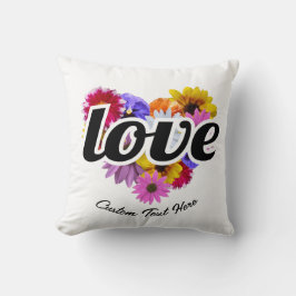 In Bloom - Liefde Hart Gevormd Bloemen Boeket Kussen