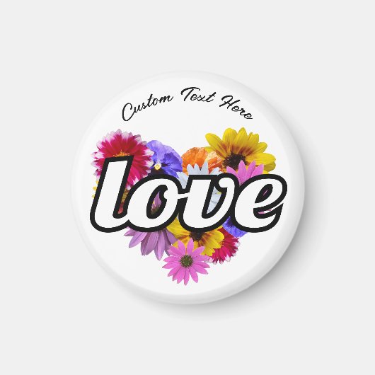 In Bloom - Liefde Hart Gevormd Bloemen Boeket Magneet (Voorkant)