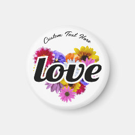 In Bloom - Liefde Hart Gevormd Bloemen Boeket Magneet