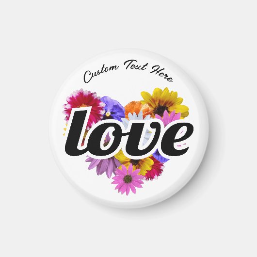 In Bloom - Liefde Hart Gevormd Bloemen Boeket Magneet (Voorkant)