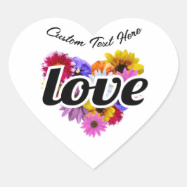 In Bloom - Liefde Hart Gevormd Bloemen Boeket Sticker