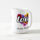 In Bloom - Liefde met Hartvormig Boeket Koffiemok (Voorkant rechts)
