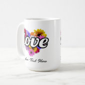 In Bloom - Liefde met Hartvormig Boeket Koffiemok (Voorkant links)