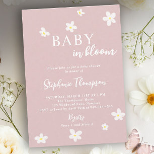 In Bloom Madeliefje Roze Blush Lente Meisje Baby S Kaart