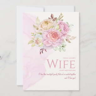 In Bloom Moederdag Card for Wife Kaart