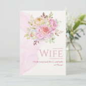 In Bloom Moederdag Card for Wife Kaart (Staand voorkant)