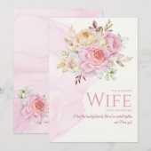 In Bloom Moederdag Card for Wife Kaart (Voorkant / Achterkant)