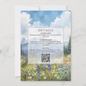 In Bloom Mountain QR Code All In One Baby Shower Kaart (Achterkant)