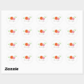 In Bloom Oranje roze Dank jullie Stickers (Vel)