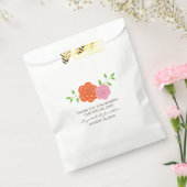 In Bloom Oranje roze handvuurtassen Bedankzakje (Gezegeld)