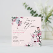 In Bloom Pink Floral & Birds Vrijgezellenfeest Kaart (Staand voorkant)