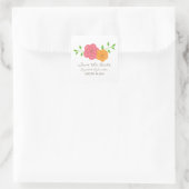 In Bloom Red Sinaasappel Save the Date Stickers (Tas)