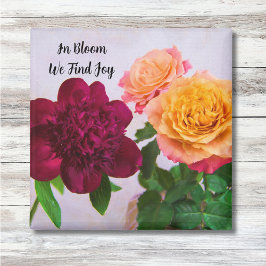 In Bloom vinden we vreugde Pioen en Rozen Magneet