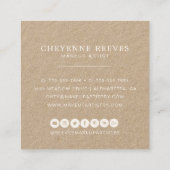 In Bloom | Waterverf Floral Vierkante Visitekaartje (Achterkant)