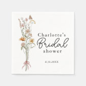 In Bloom Wilde Bloemen Bruidsfeest Servet (Voorkant)