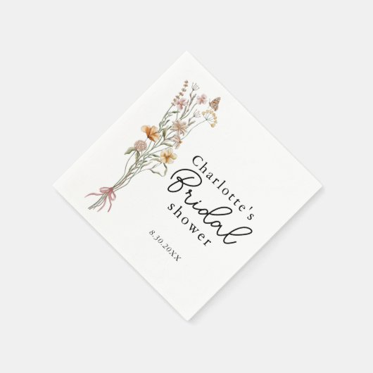 In Bloom Wilde Bloemen Bruidsfeest Servet (Hoek)