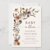In Bloom Wildflower Baby Shower Uitnodiging (Voorkant)