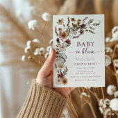 In Bloom Wildflower Baby Shower Uitnodiging