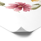 In Bloom Wildflower Bruidsfeest Welkomstbord Poster (Hoek)