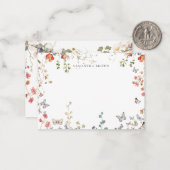In Bloom Wildflower gepersonaliseerd Notitiekaartje (Voorkant / Achterkant in situ)