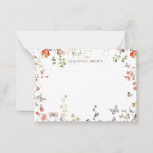 In Bloom Wildflower gepersonaliseerd Notitiekaartje (Voorkant)