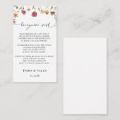 In Bloom Wildflower Honeymoon Wish Informatiekaartje (Voorkant / Achterkant)