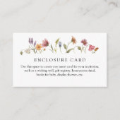 In Bloom Wildflower Shower Enclosure Card Informatiekaartje (Voorkant)