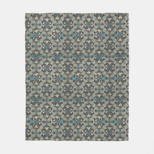 in blue fleece deken (Voorkant)